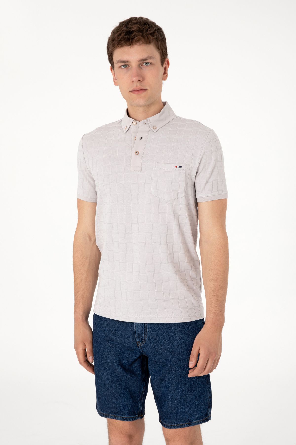 U.S. Polo Assn. Erkek Açık Gri Tişört 50300084-VR001