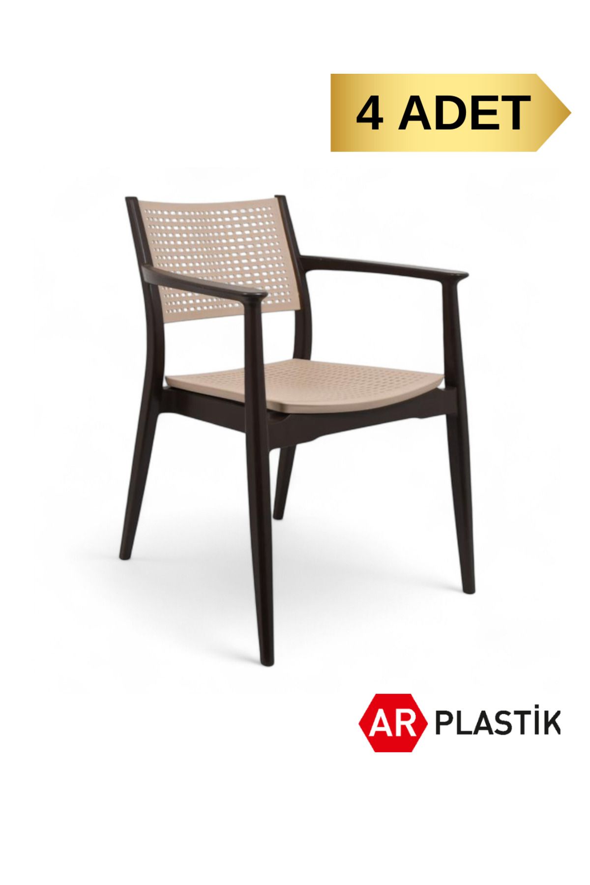AR PLASTİK Irmak Bahçe Sandalyesi 4 adet, Bahçe Koltuğu, Bahçe Sandalyesi