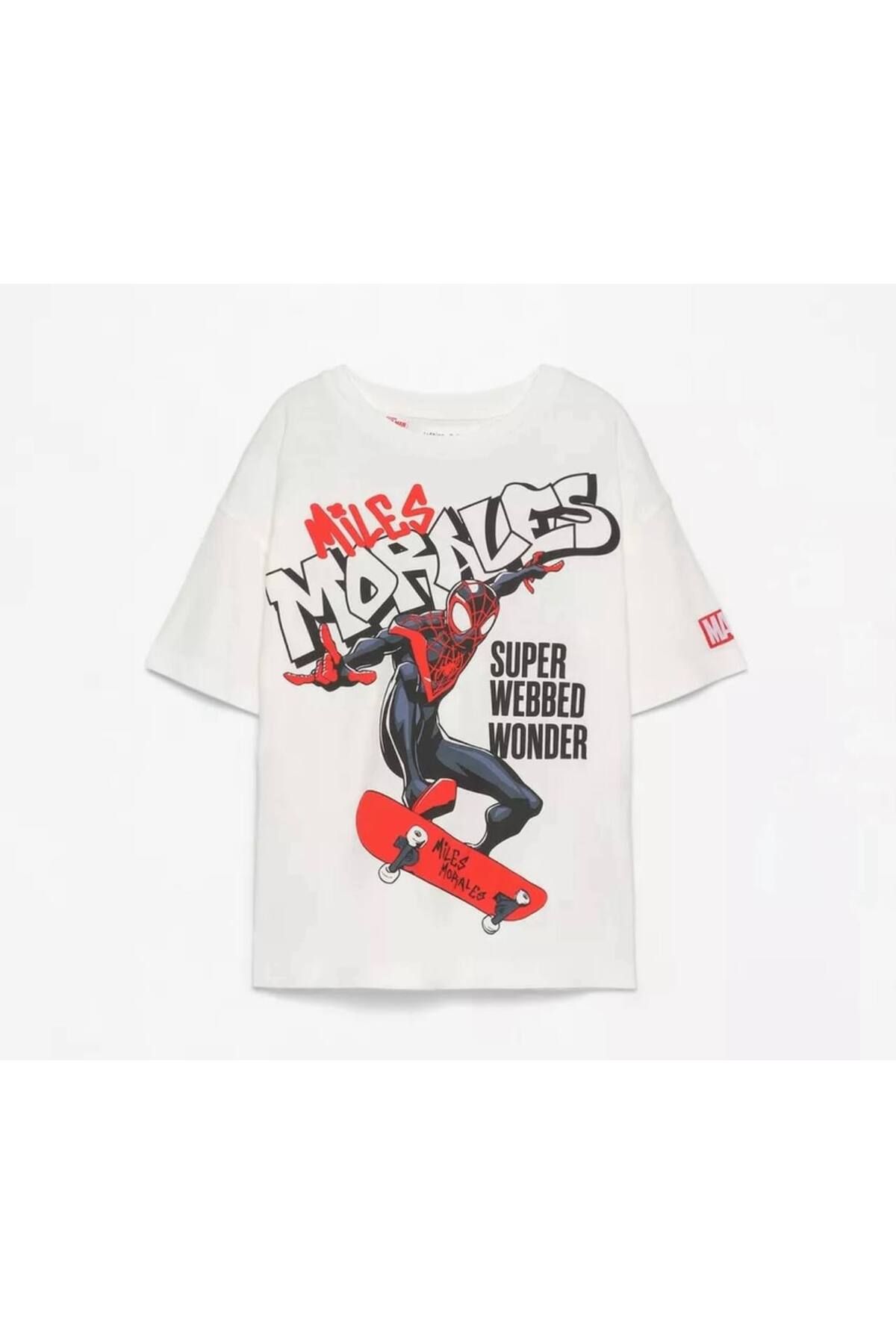 Cool and Shark Erkek Çocuk T-shirt Miles Morales Bayramlık Hediye