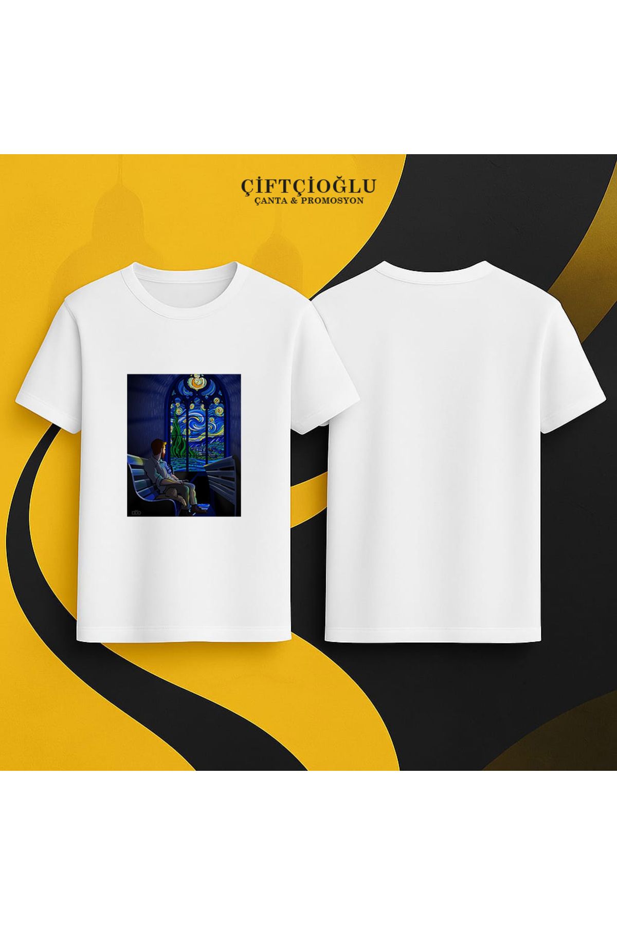 çiftçioğlu Kişiye Özel Pamuk-Polyester 1. Kalite Baskılı T-shirt Tişört