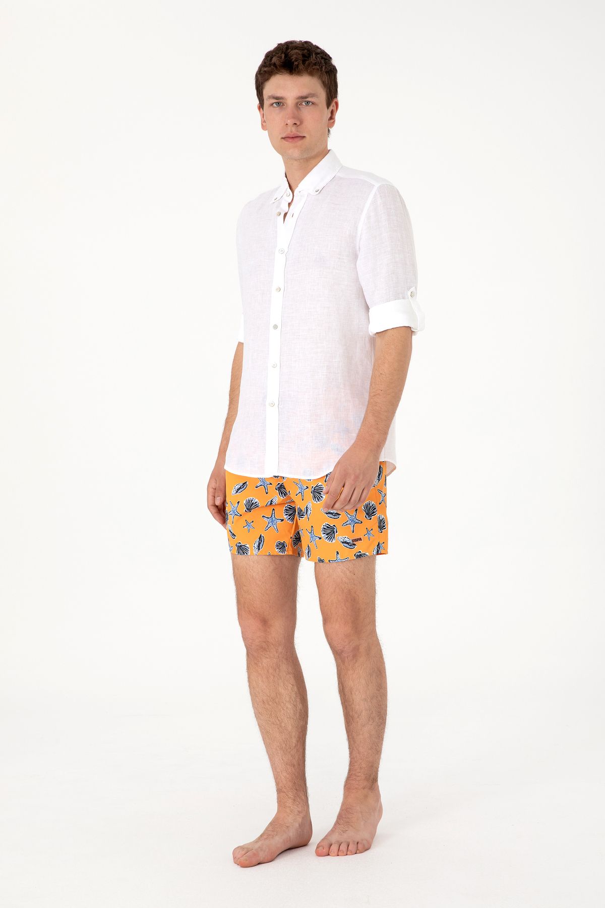 U.S. Polo Assn. Erkek Turuncu Deniz Şortu 50301284-VR051
