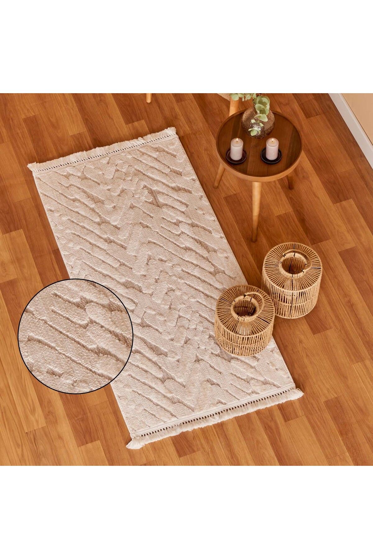 Bella Maison Sienna Modern Halı Vizon (80x150 cm)