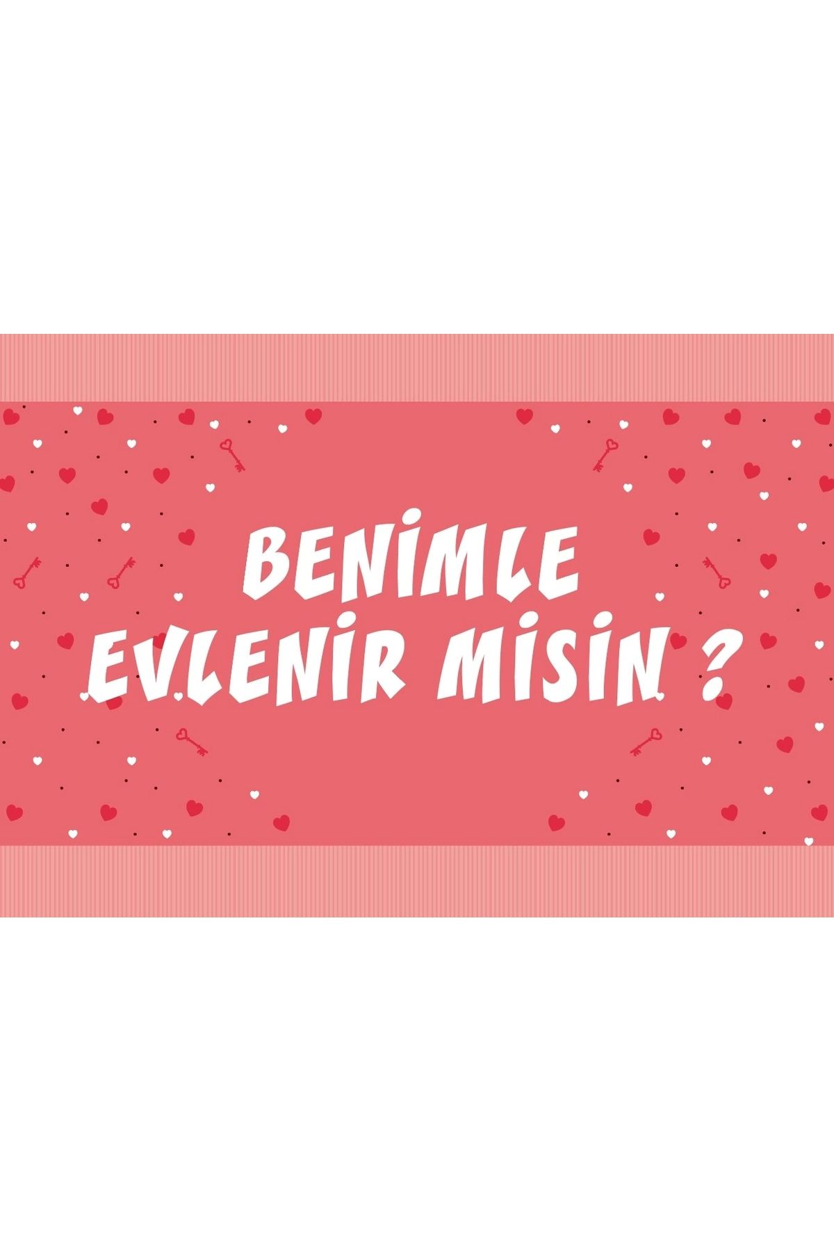 Reysa Tasarım Pembe Benimle Evlenirmisin Afişi 200x100