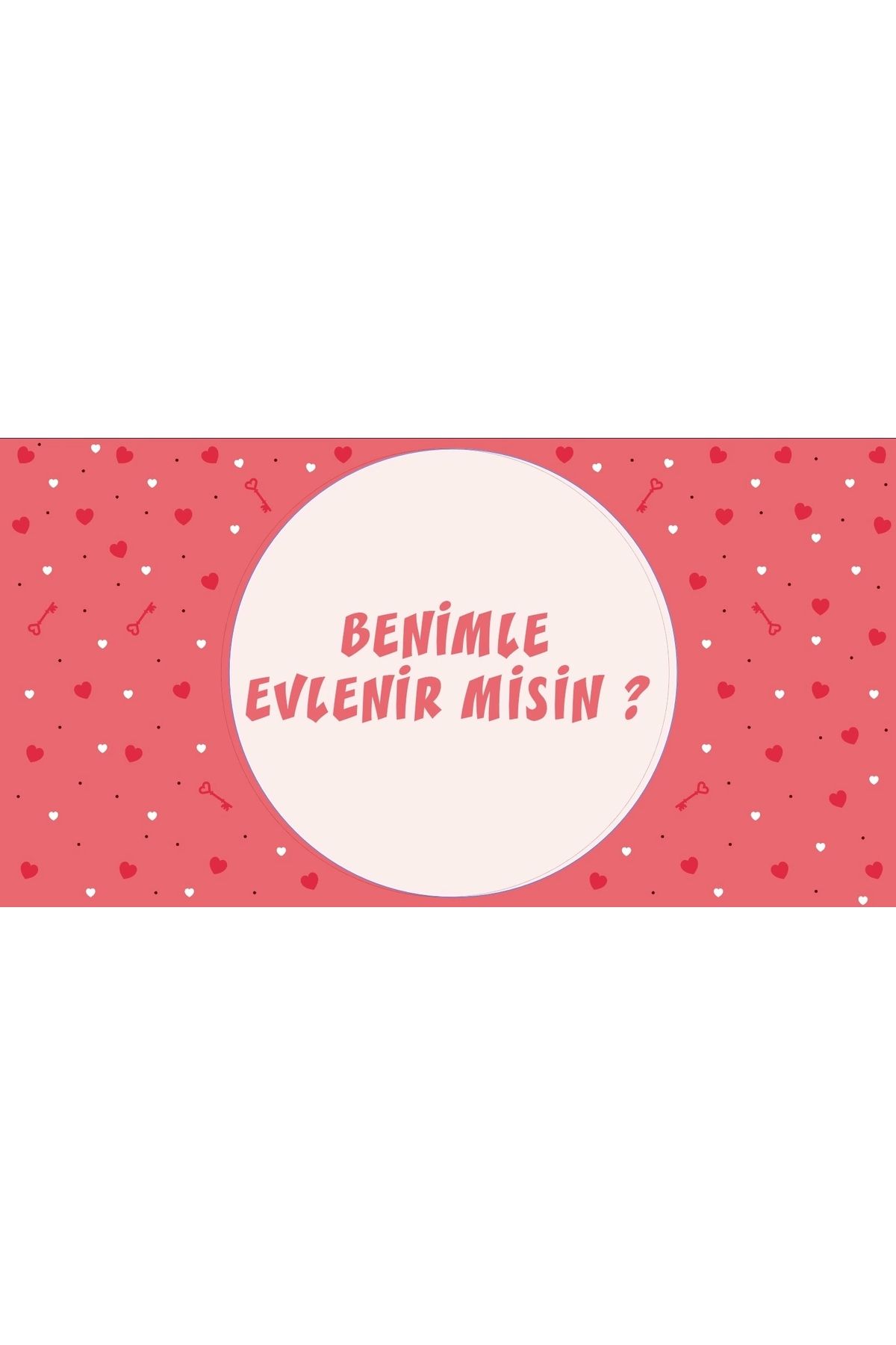 Reysa Tasarım Pembe Benimle Evlenirmisin Afişi 200x100