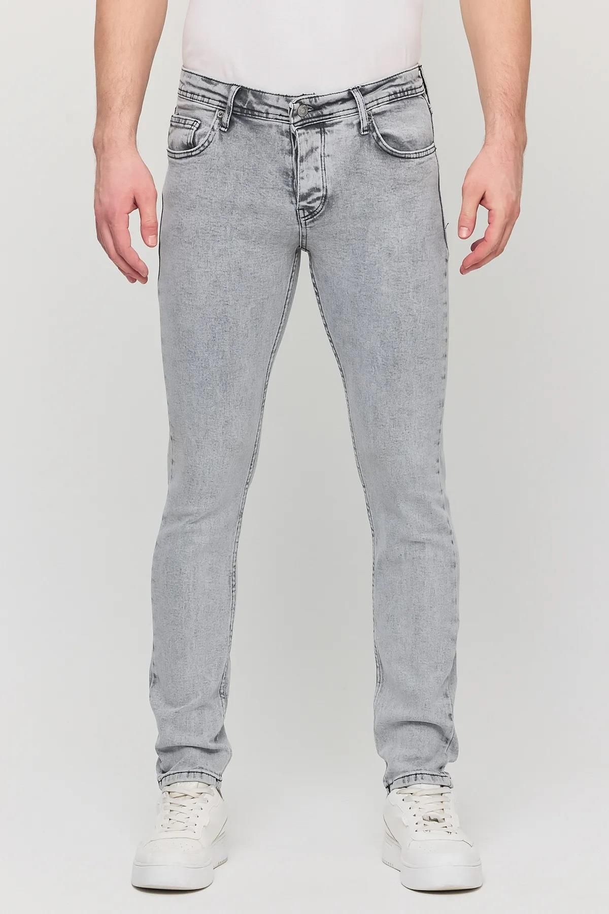 CLASSİCS MEN Black Wood Erkek Slim Fit Jean Pantolon