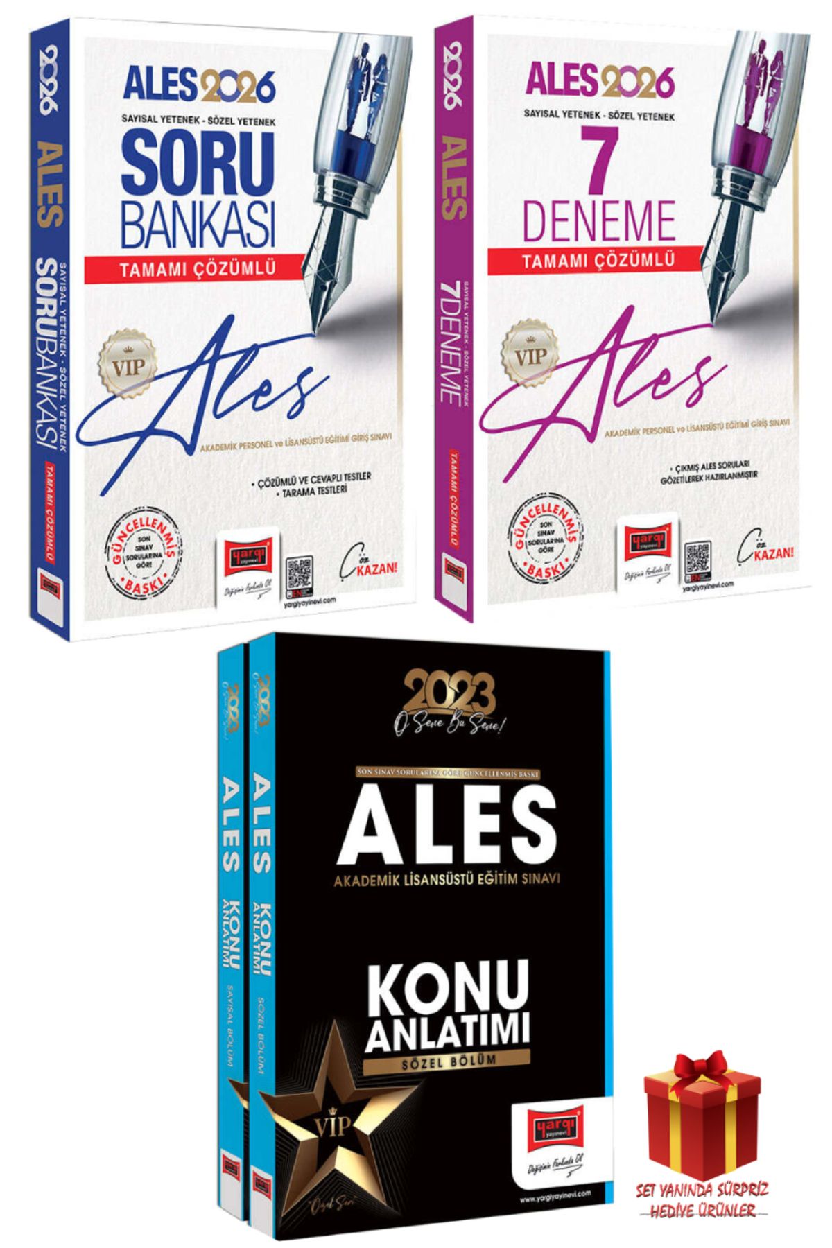 Yargı Yayınları 2026 Yargı Ales Soru Bankası+Ales 7 Sınav+Ales Konu Anlatım+Hediye