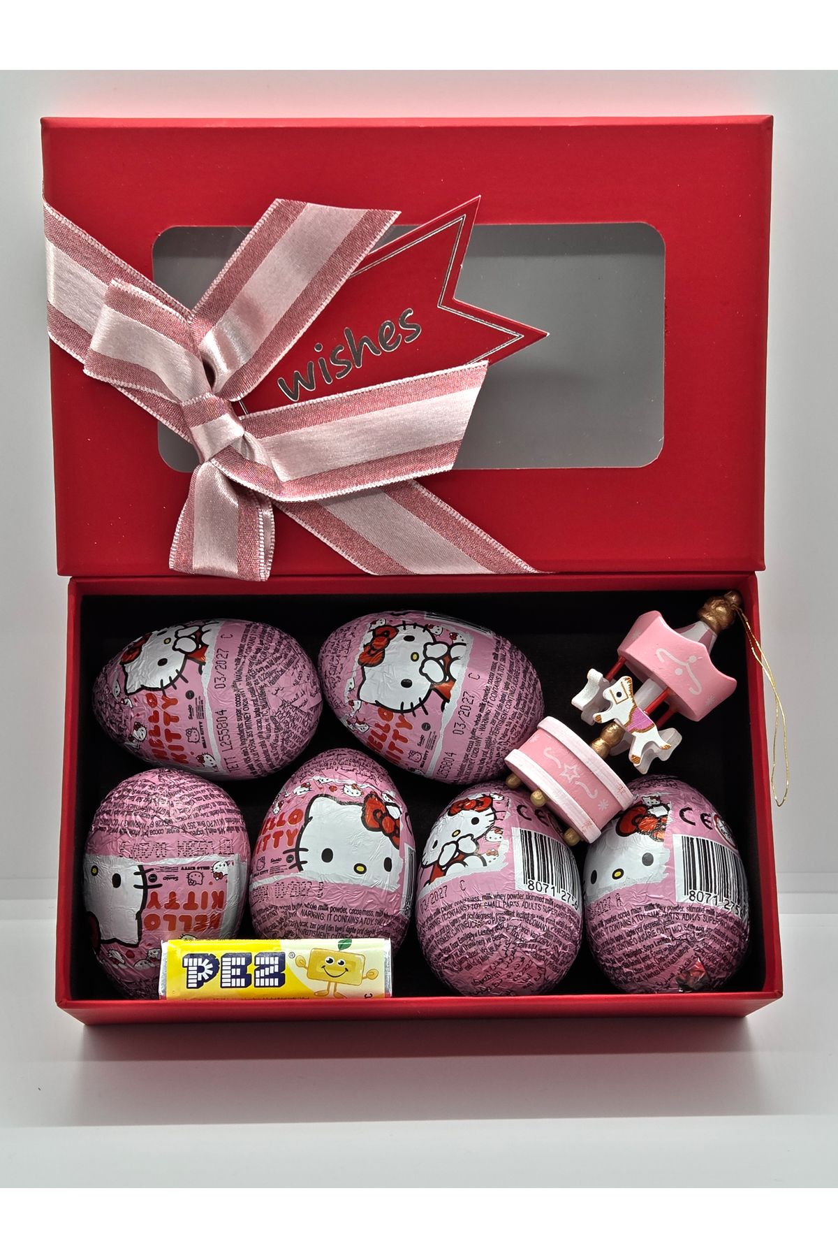 Collectors Store Hello Kitty Glutensiz Çikolatalı Sürpriz Yumurta 6 Adet & Hediyeli