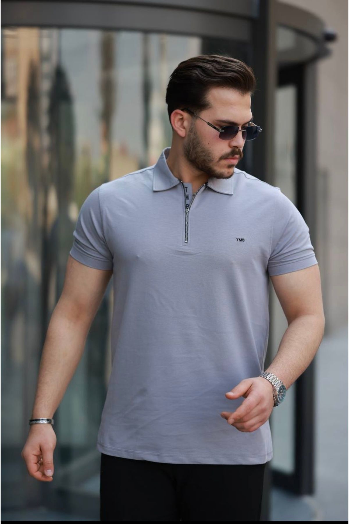 Mores Polo Yaka Fermuarlı Tshirt