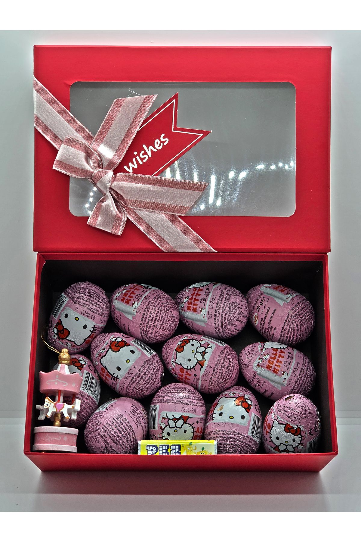 Collectors Store Hello Kitty Glutensiz Çikolatalı Sürpriz Yumurta 12 Adet & Hediyeli