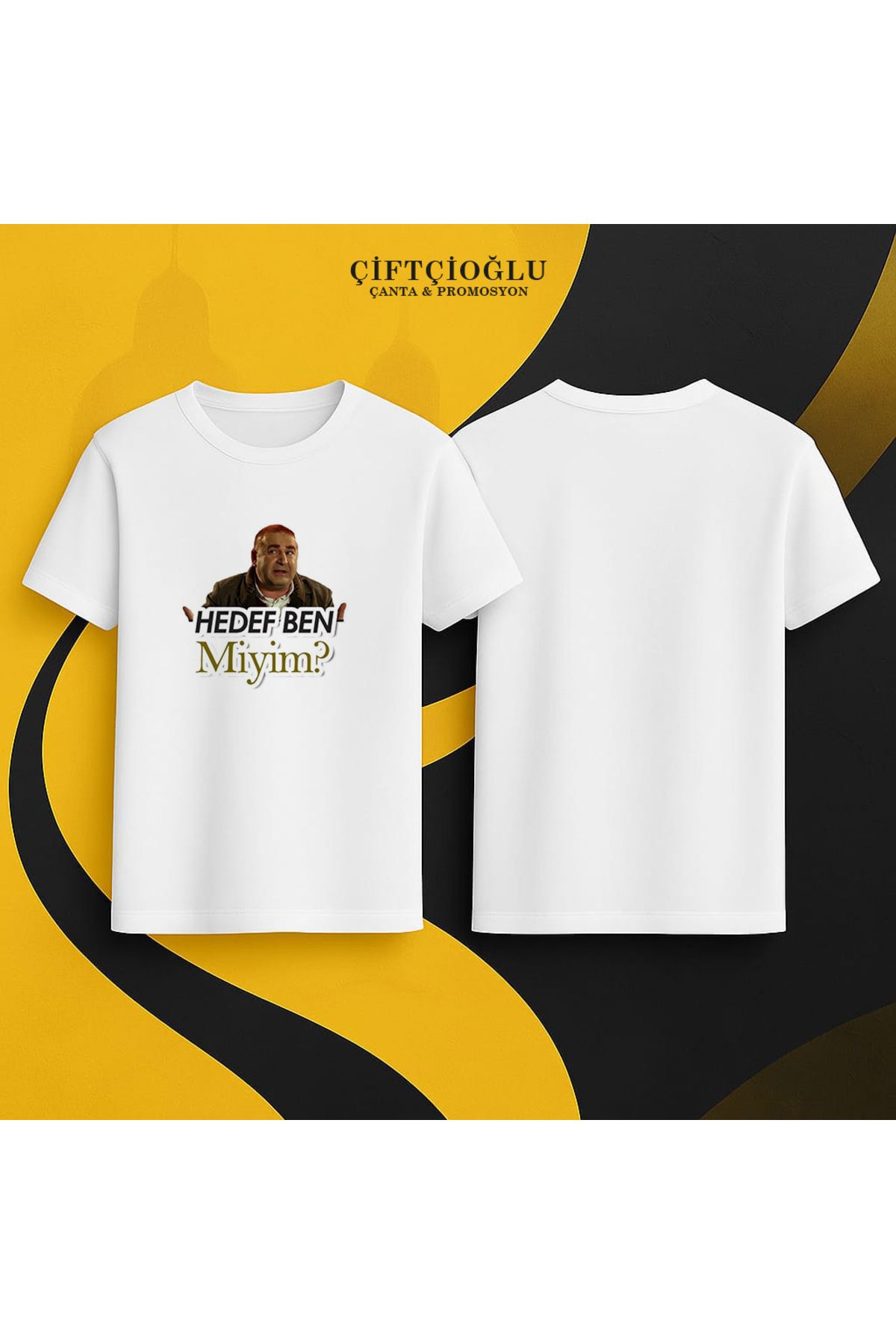 çiftçioğlu Kişiye Özel Pamuk-Polyester 1. Kalite Baskılı T-shirt Tişört