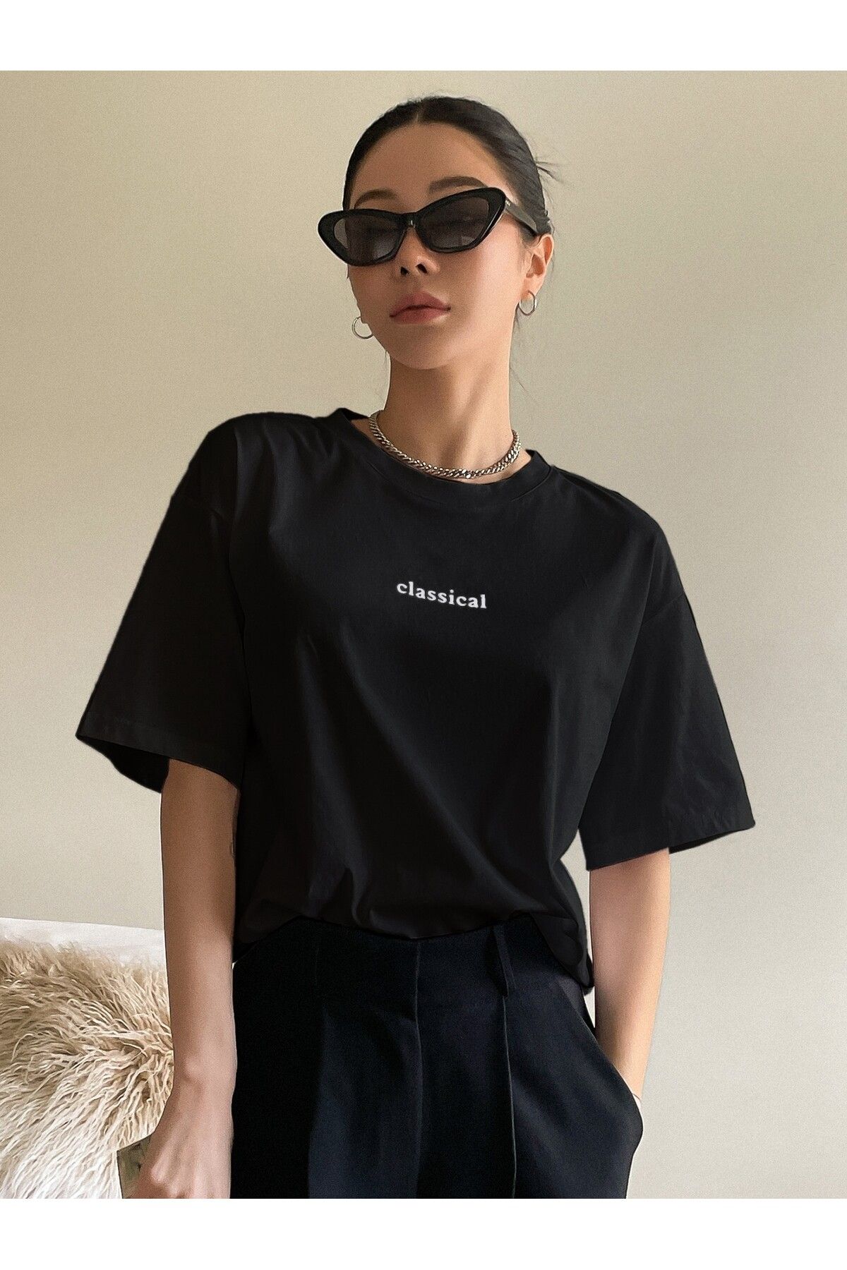 DAXİS Sportwear Company KADIN Baskılı Bisiklet Yaka Tişört