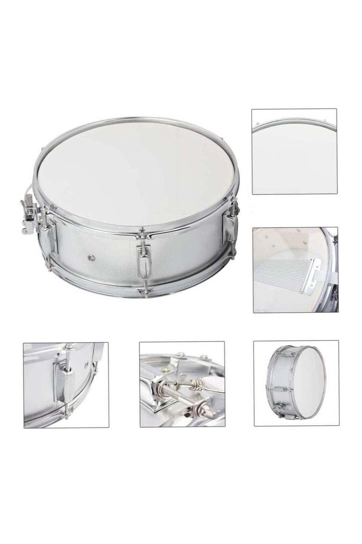 Generic-Vitacelli Marching Drum Silver Steel Band Drum 60X60X31CM 1