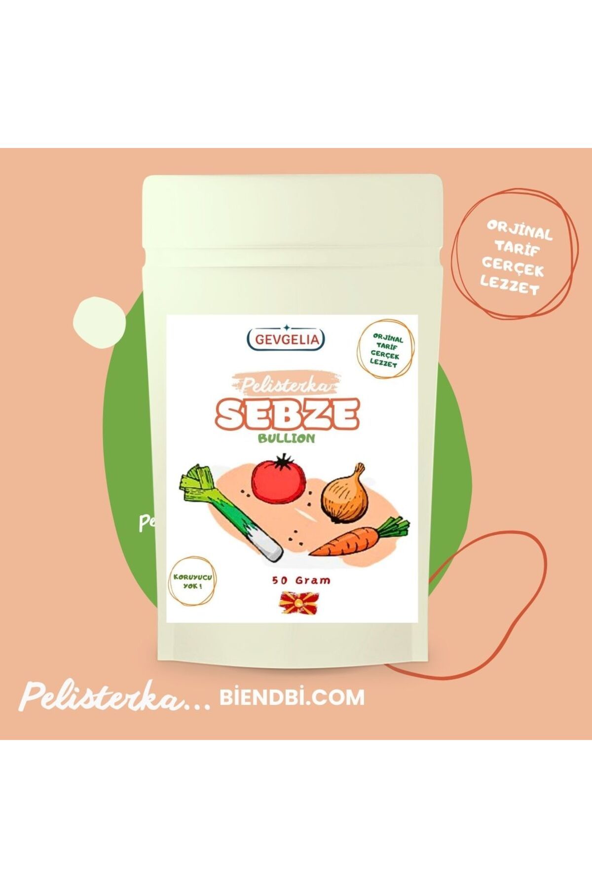 GEVGELIA PELİSTERKA SEBZE BULYON 50 GRAM KORUMALI PAKETTE