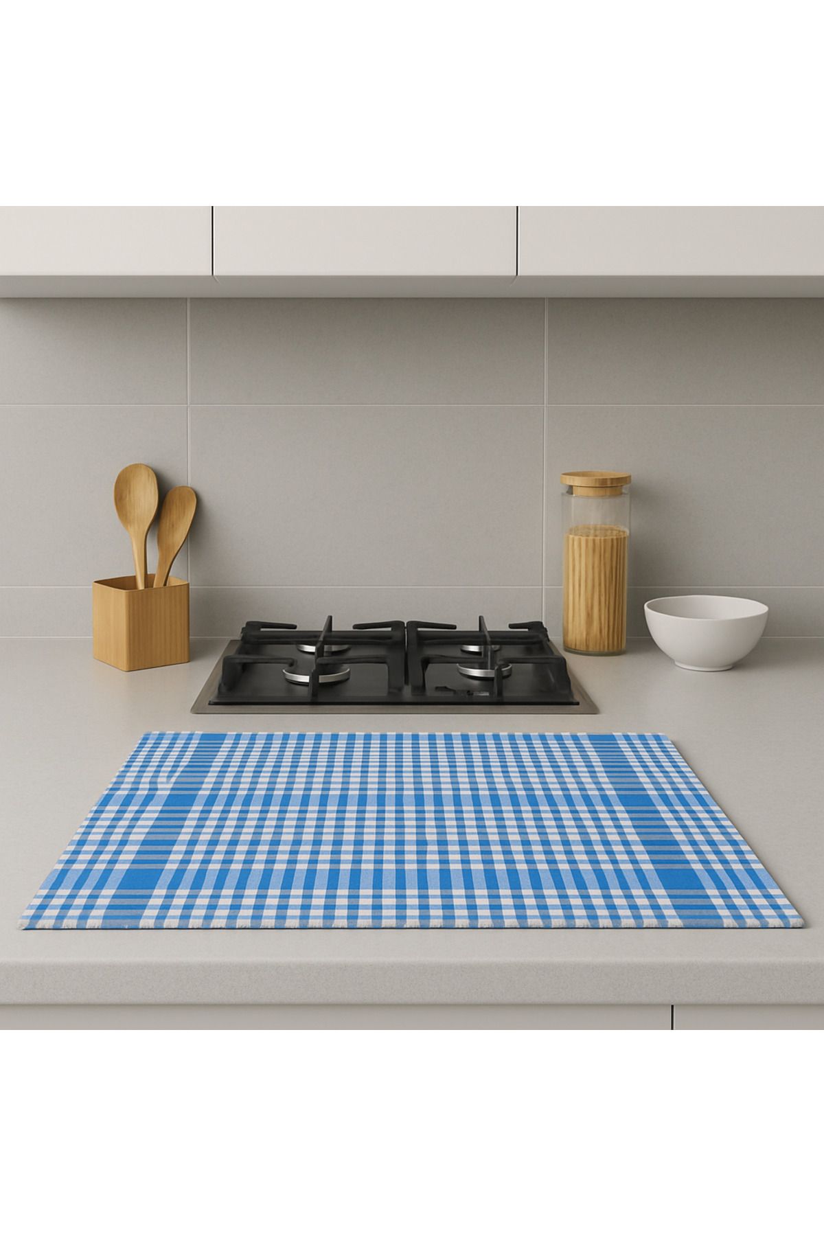tml temalife Pöti Kareli 2 ADET Mutfak Kurulama Bezi 45x65 cm Kenarları Dikişlidir