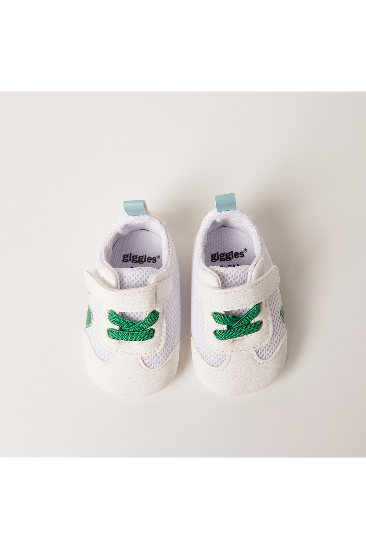 giggles-Textured Sneaker Booties with Hook and Loop Closure 5