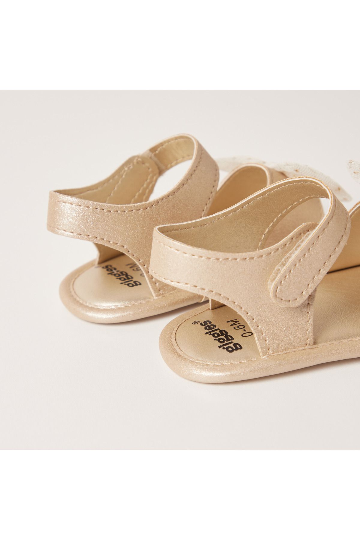 giggles-Bow Accent Booties with Hook and Loop Closure 4