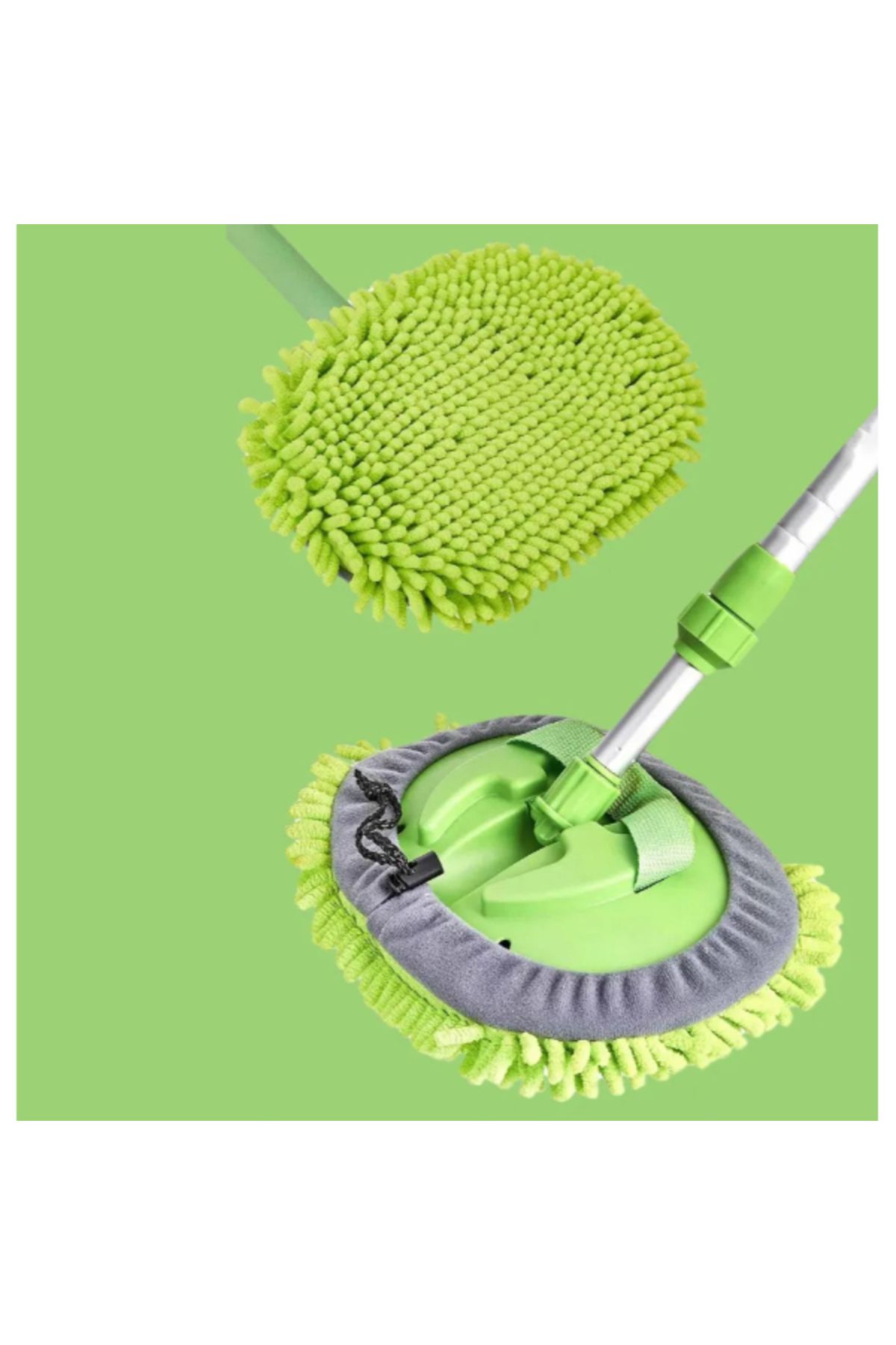 fromyourstore Yedek Bezli Mikrofiber Araba Yıkama Fırçası