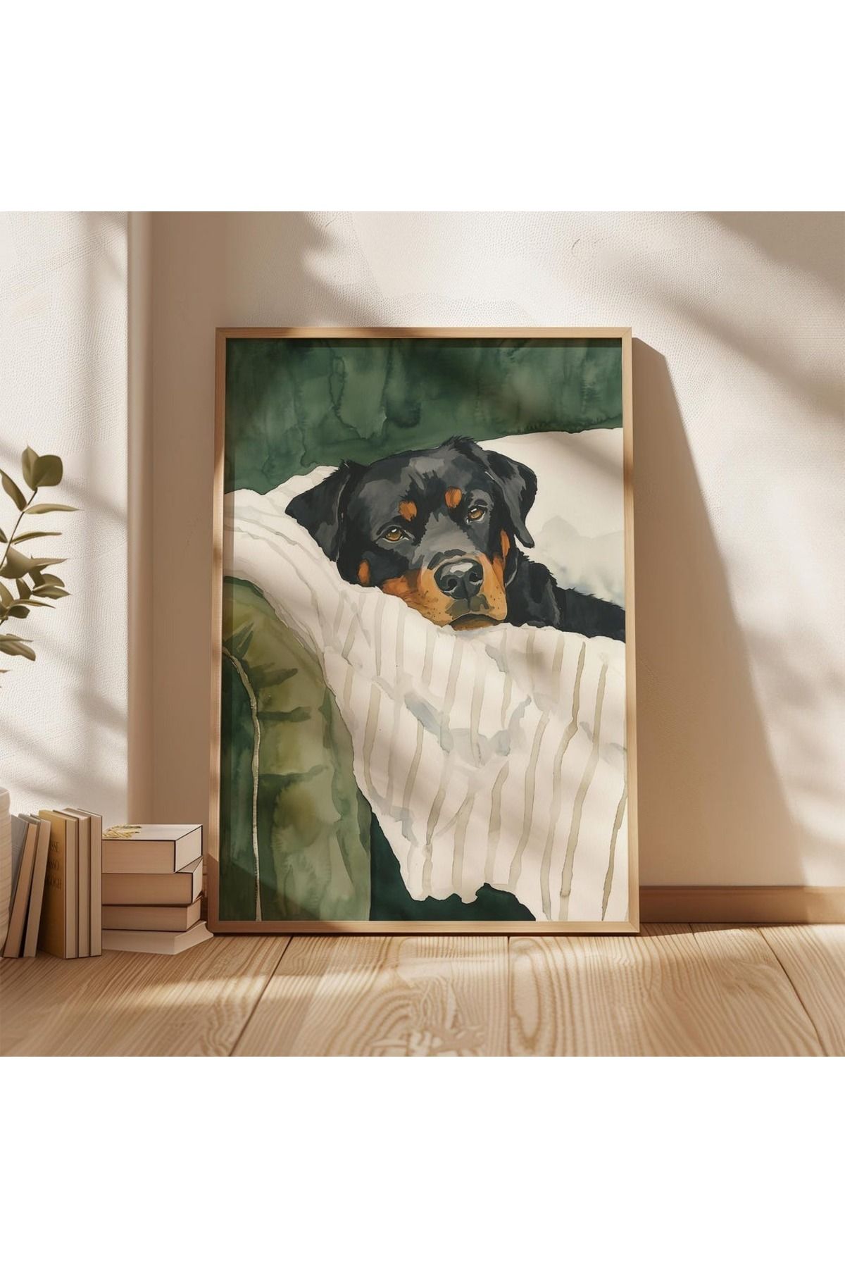 Dekorsiahome Tek Parça Ahşap Çerçeveli Oturma Odası Salon Mutfak Tablo TK0462