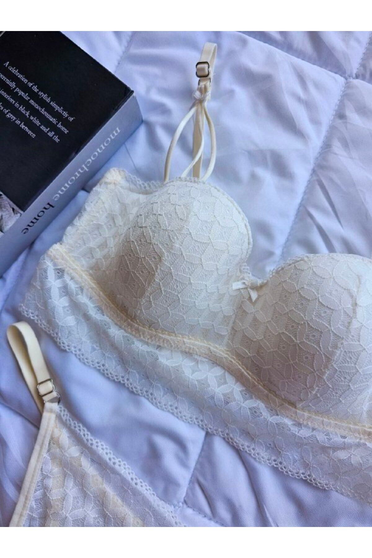 Lingerie Lotus Bralet Takımı Bralet Tanga Set Kadın İç Giyim Seksi İç Çamaşır Takımı Sütyen Külot Set