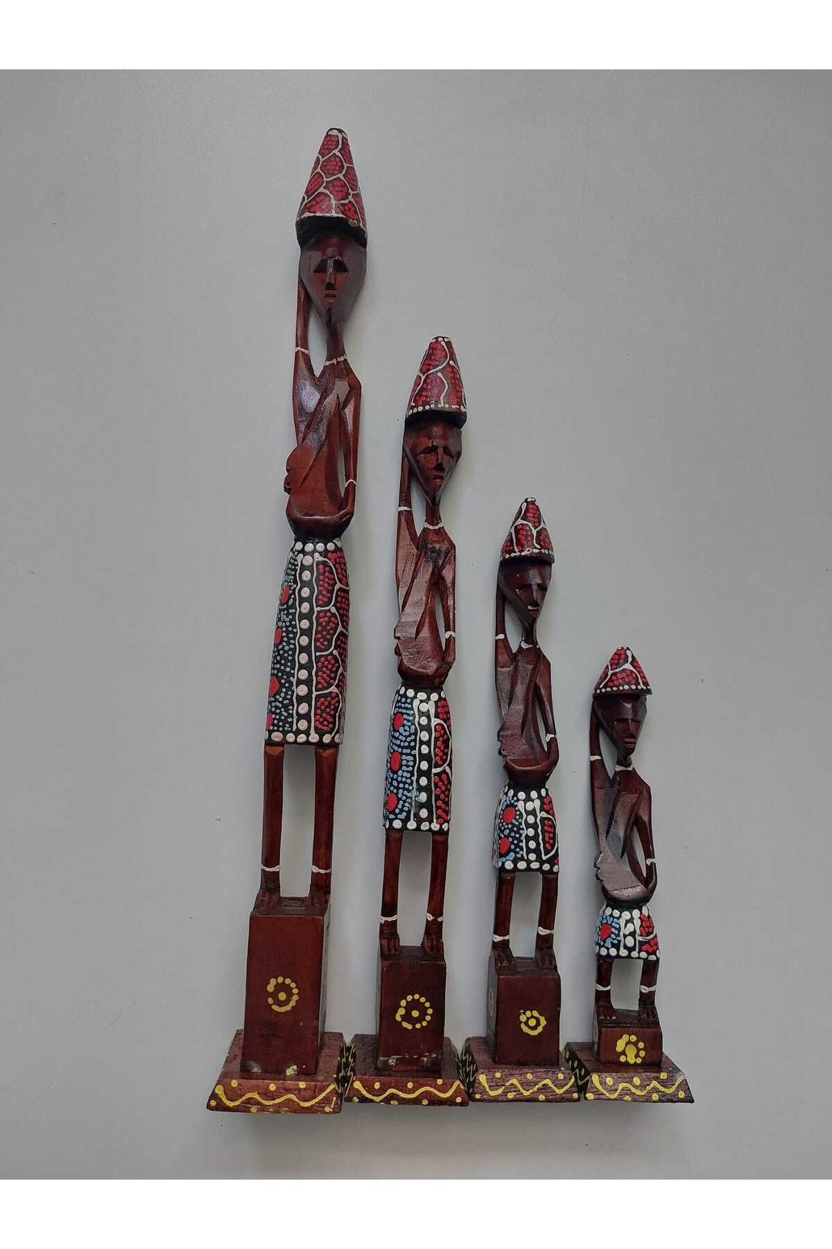 M.C Ahşap Biblo Kabile El Yapımı - 39 cm