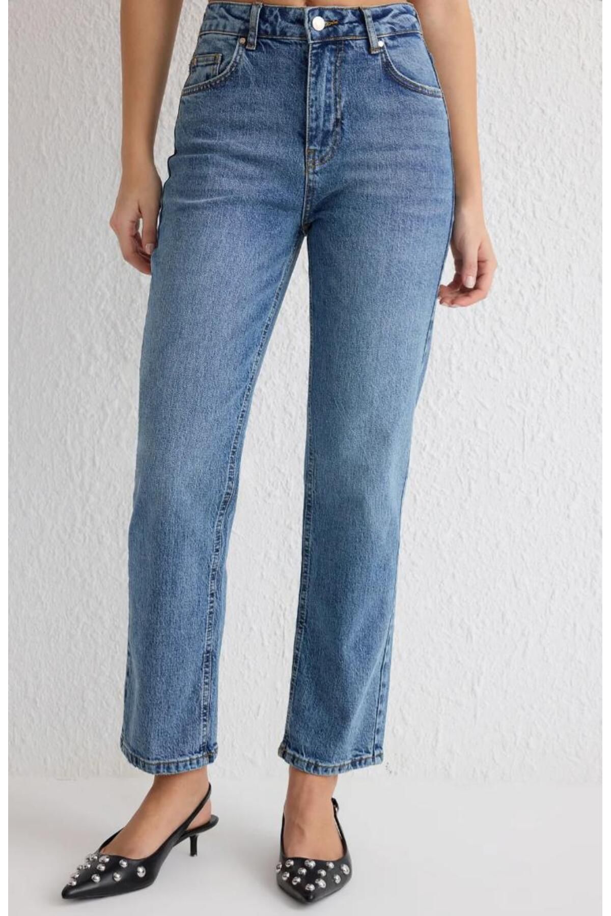 KARACAN COMPANY Yüksek Bel Comfort Straight Jeans