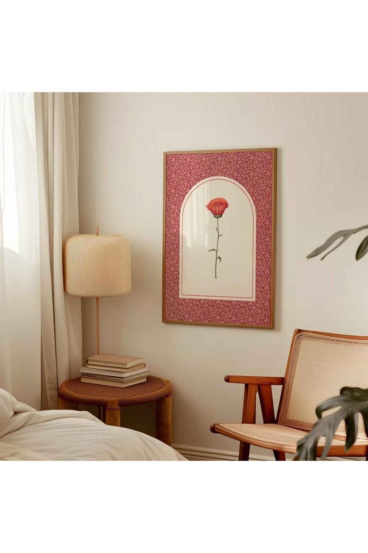 Dekorsiahome Tek Parça Ahşap Çerçeveli Oturma Odası Salon Mutfak Tablo TK0496
