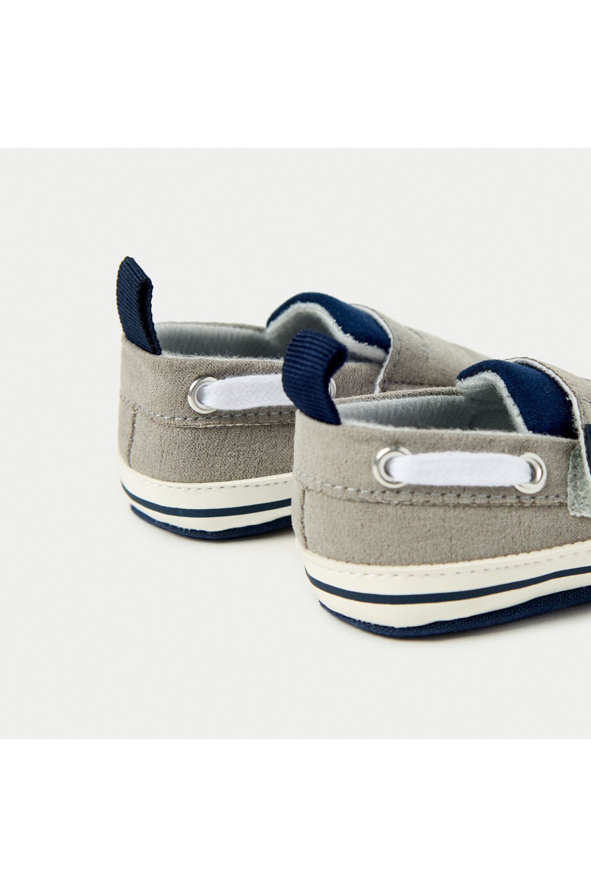 giggles-Solid Soft Shoes with Hook and Loop Closure 4