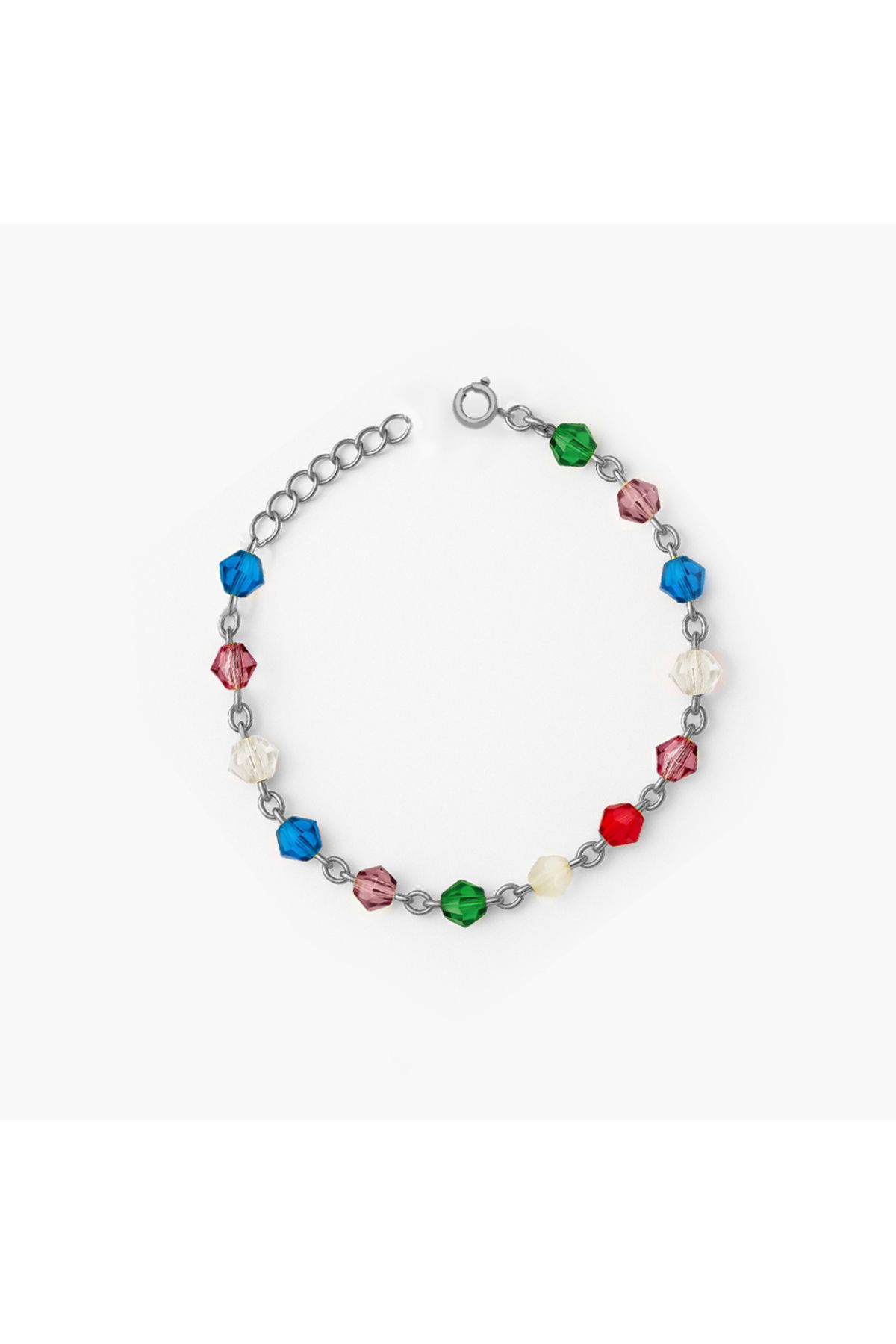 Silveranka 925 Ayar Gümüş 7 Çakra Kristal Harmoni Reiki Bileklik
