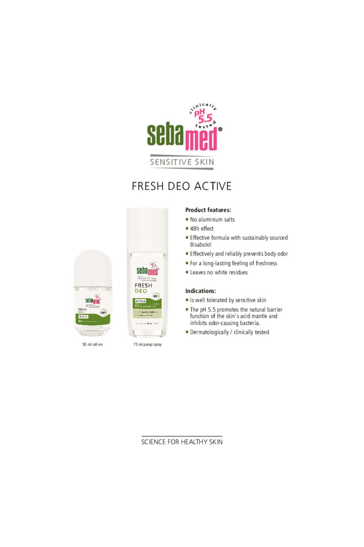 Sebamed-مزيل عرق رول أون فريش أكتيف 50 مل مزيل عرق رول أون يدوم طويلًا لانتعاش فعال وحماية من الروائح 3