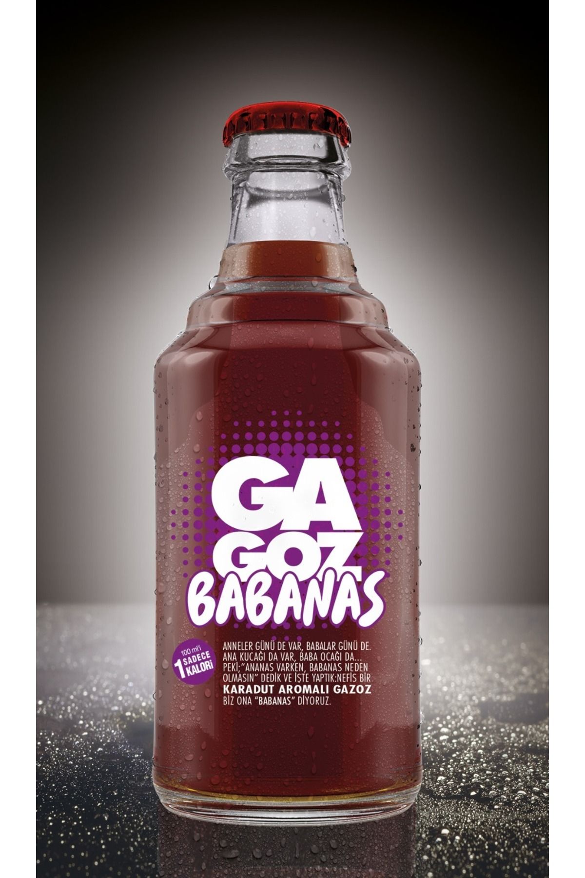 GA GOZ BABANAS Karadut & Frenk Üzümü Aromalı Gazoz - 250 ml x 6'lı Paket | Düşük Kalori