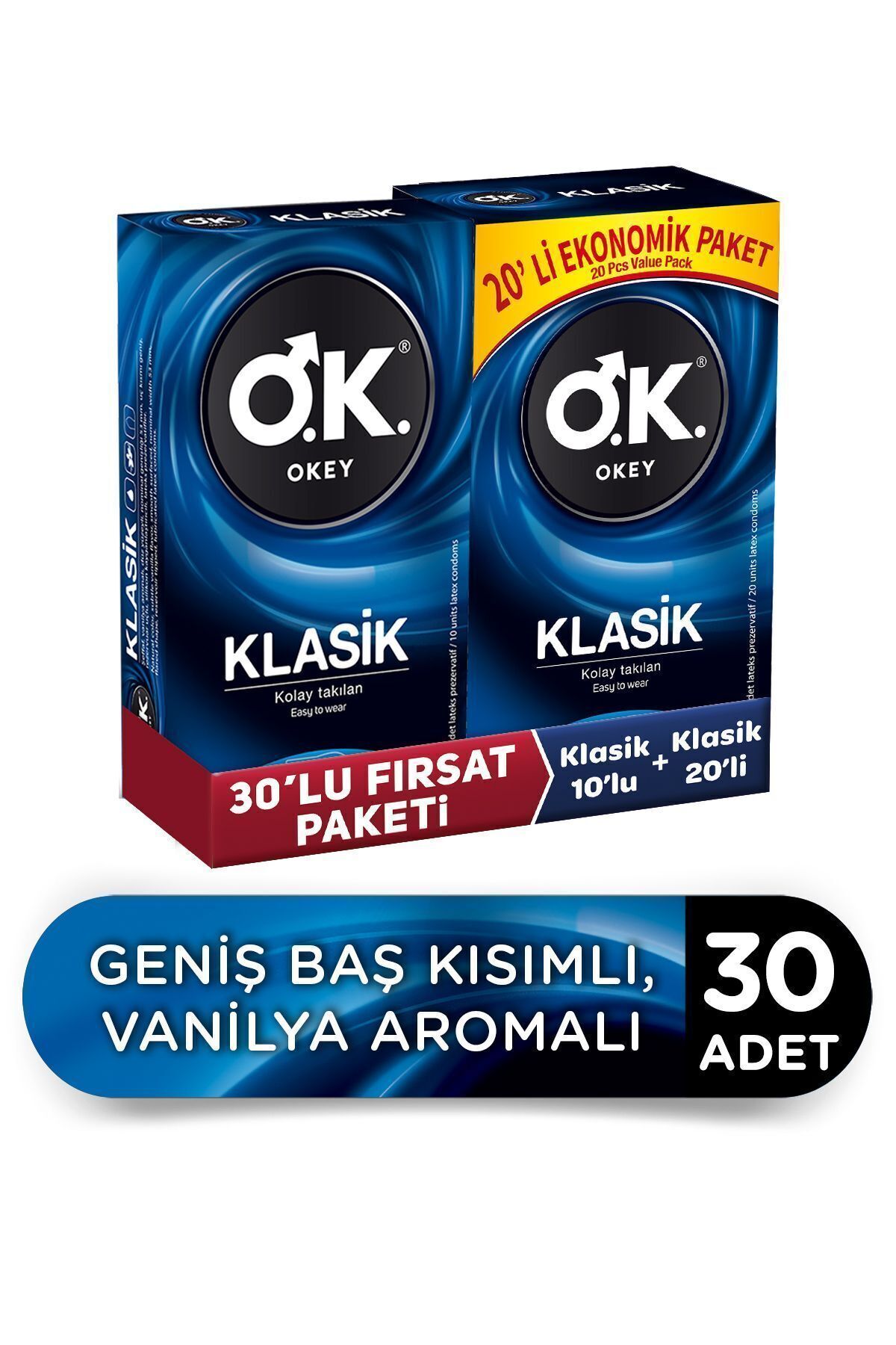 Okey Klasik 30'lu Prezervatif