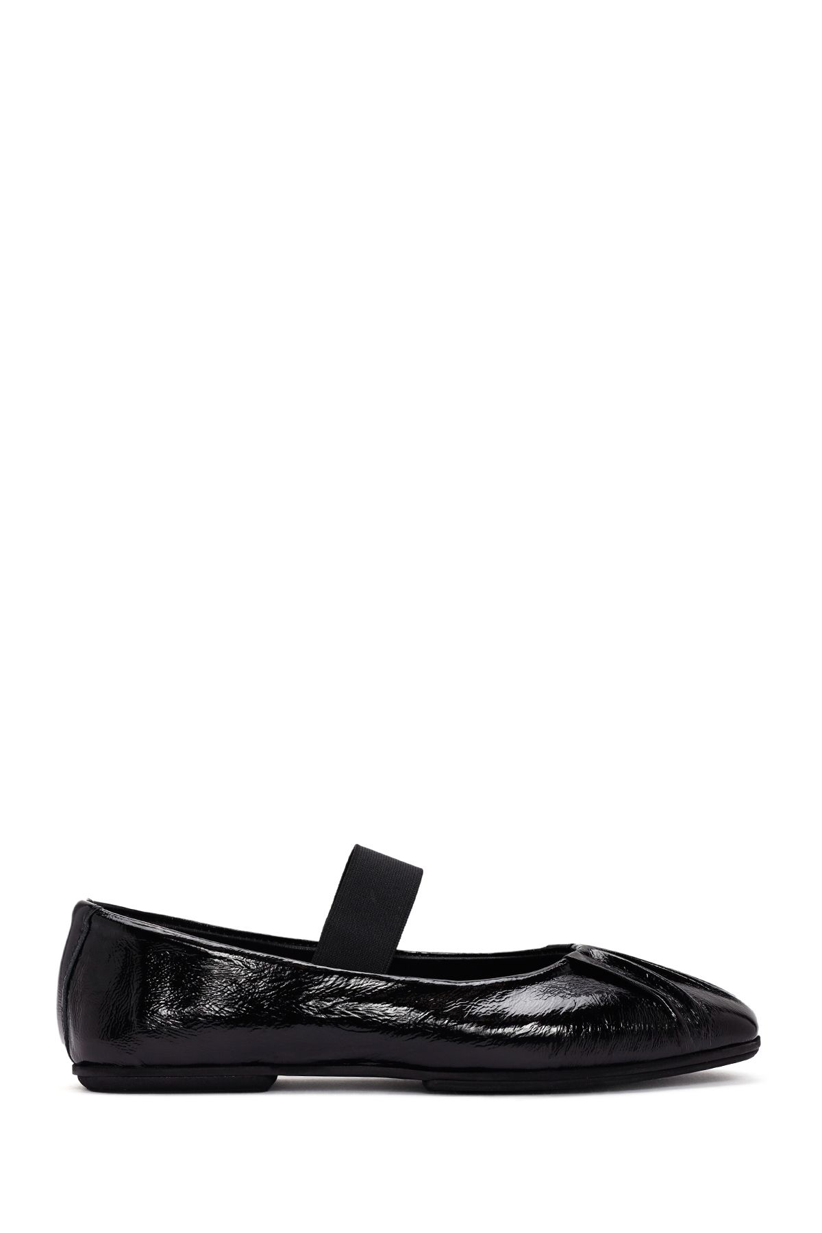بابیت مشکی زنانه گروه سیاه و سفید Leater Flat Derimod