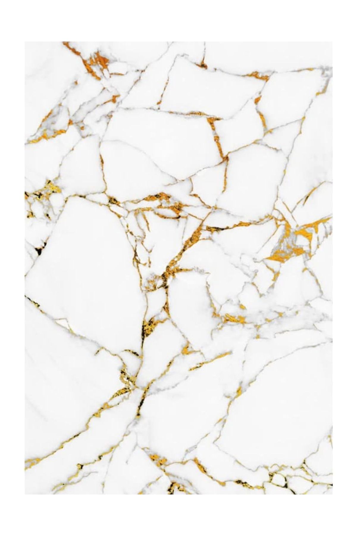 Kendinden Yapışkanlı Köpük 30x60 Cm Beyaz Altın Mermer Desen Banyo Pvc Panel-mr710