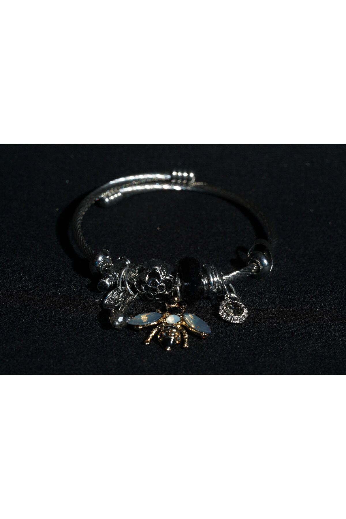 Hayalet Charm Stil Çelik Bileklik