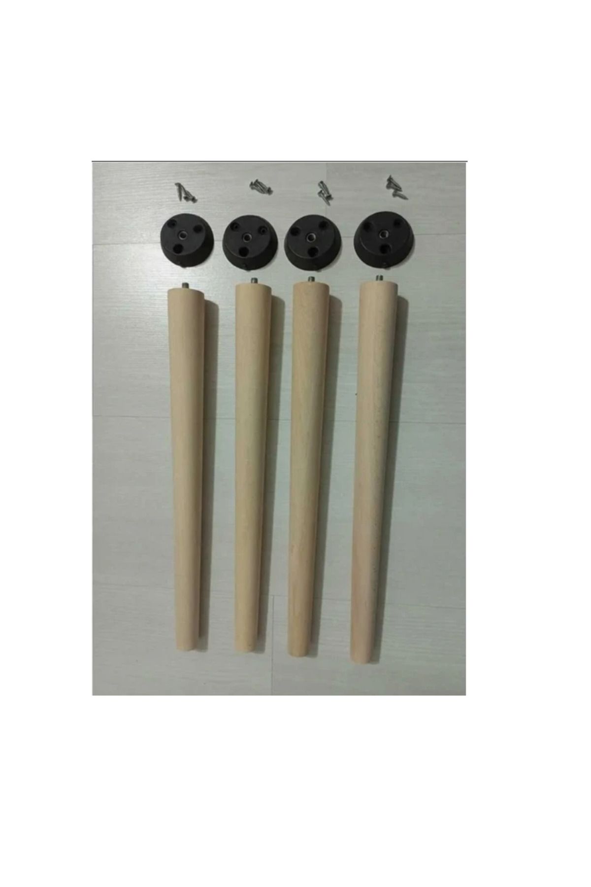 Mad Ahşap Ham Ayak 40 Cm 4'lü Set Kütük Masa Orta Sehpa Zigon Ayağı