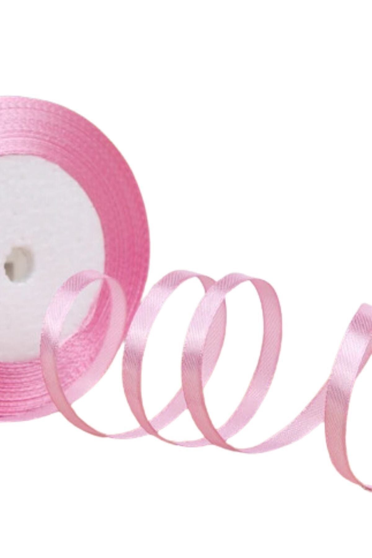 Vemora Saten Kurdele 3 cm 10 Metre Toz Pembe