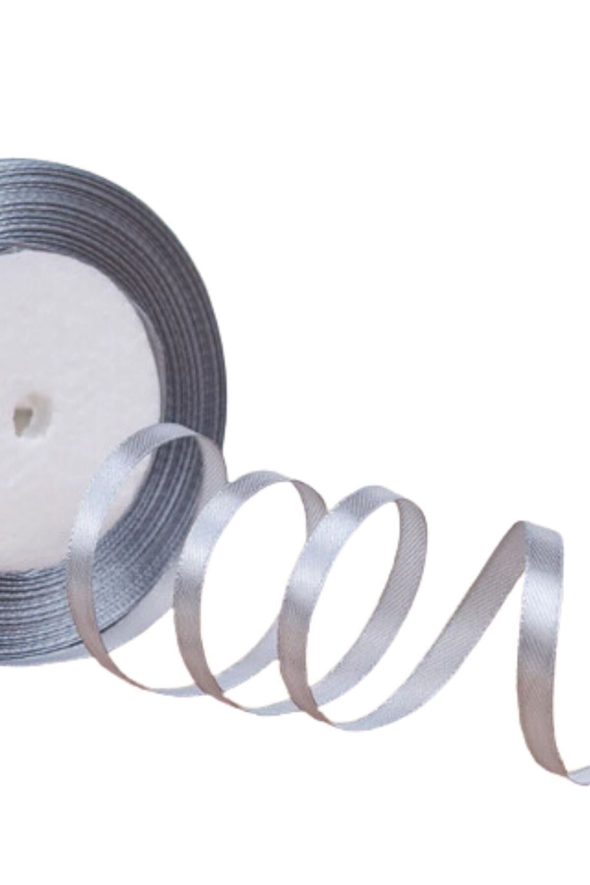 Vemora Saten Kurdele 3 cm 10 Metre Gri