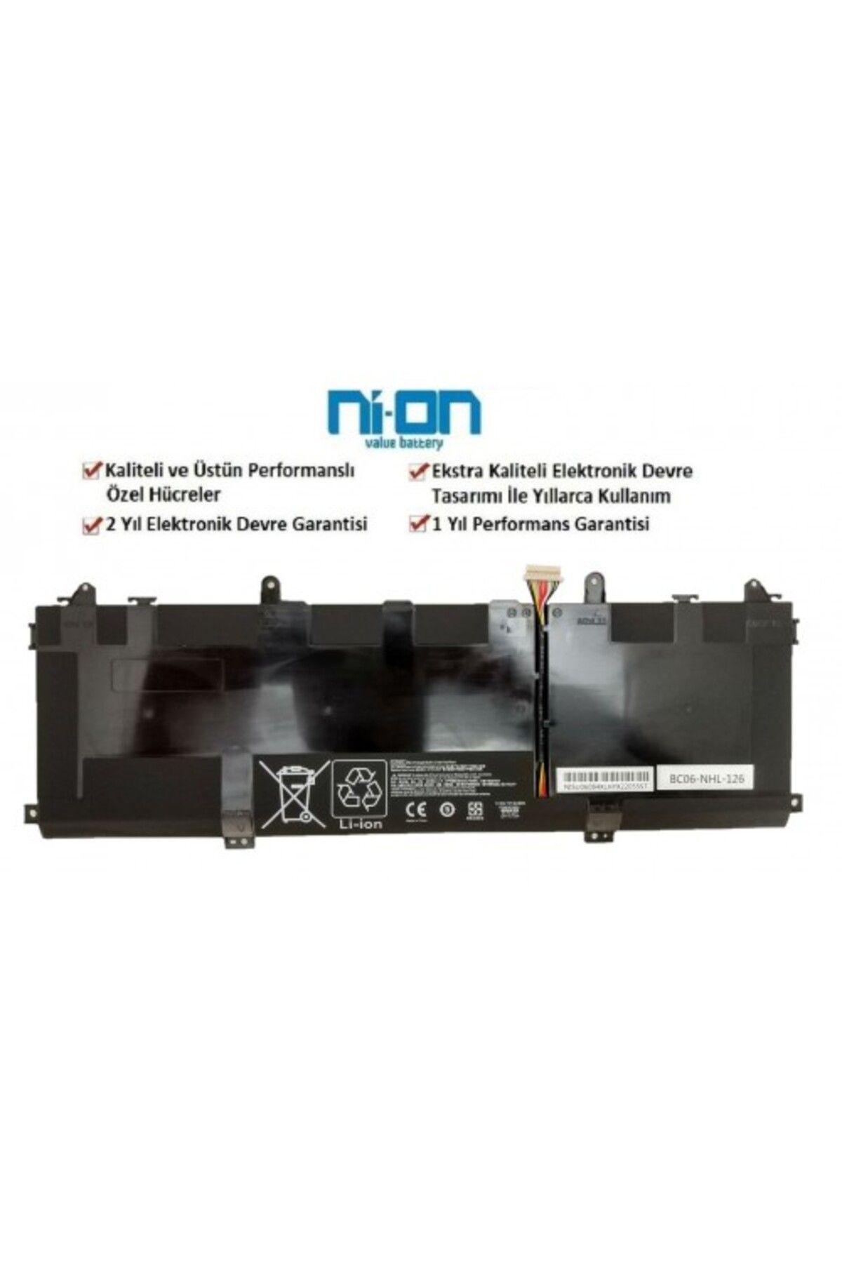 NION Hp Spectre X360 15-DF uyumlu Notebook Batarya - Pil