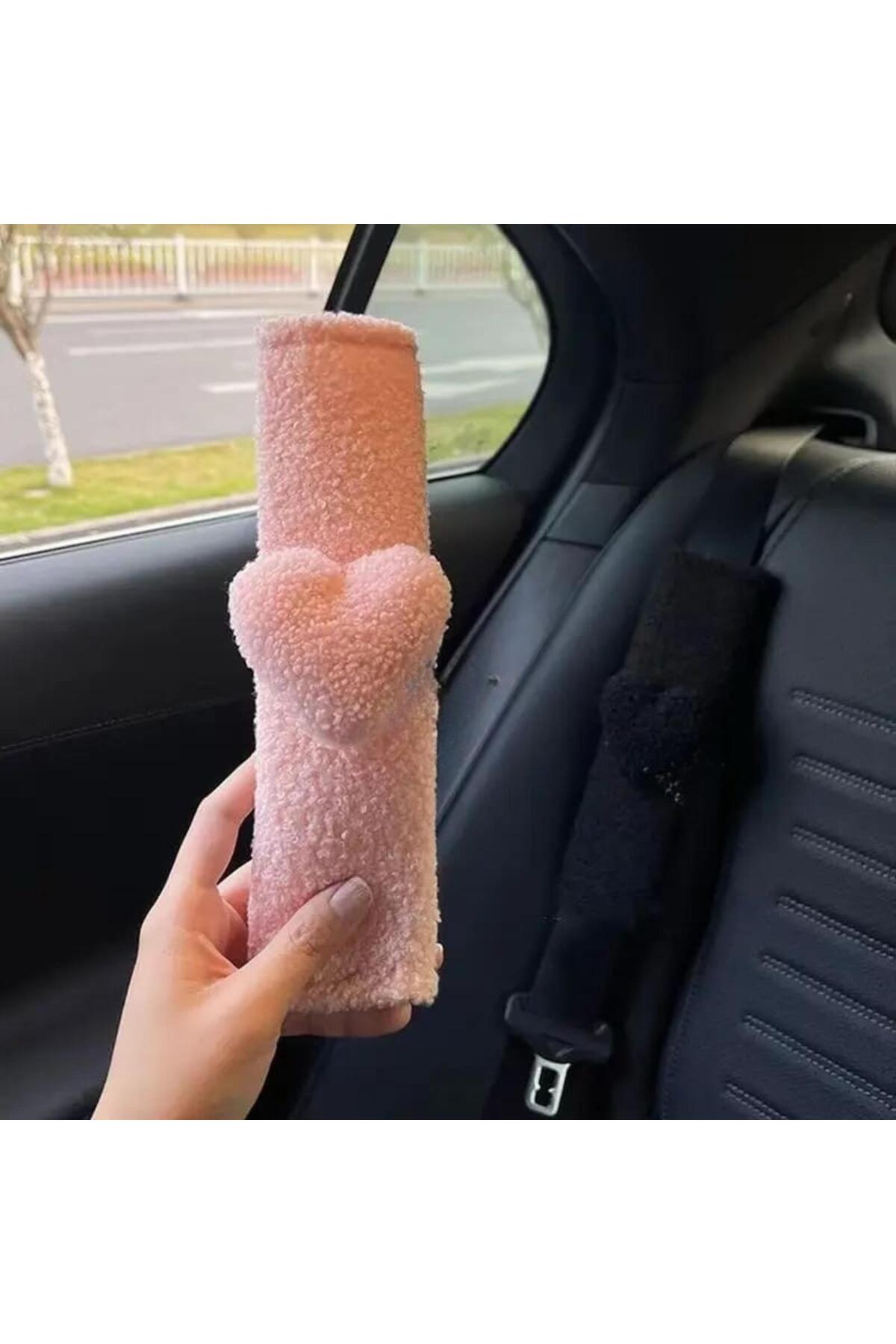 merdümek 1 adet Pembe araba koltuk kemeri kılıfı - emniyet kemeri aksesuarı - omuz koruyucu fotoğrafı 3 (önizleme)