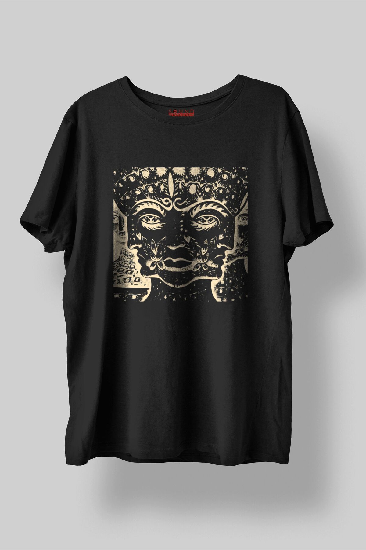 Sound Gorgeous Tool Müzik Tasarımlı Baskılı Regular Fit Unisex Siyah T-Shirt %100 Pamuk Rahat Kalıp Tişört No:0404