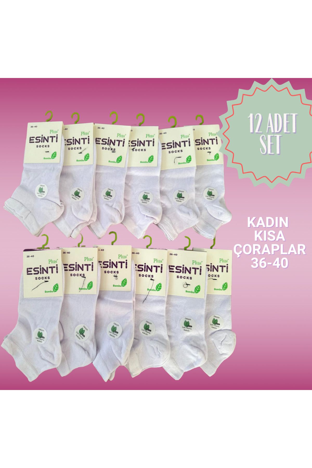 Prime BAMBU KADIN BEYAZ ÇORAP 36-40