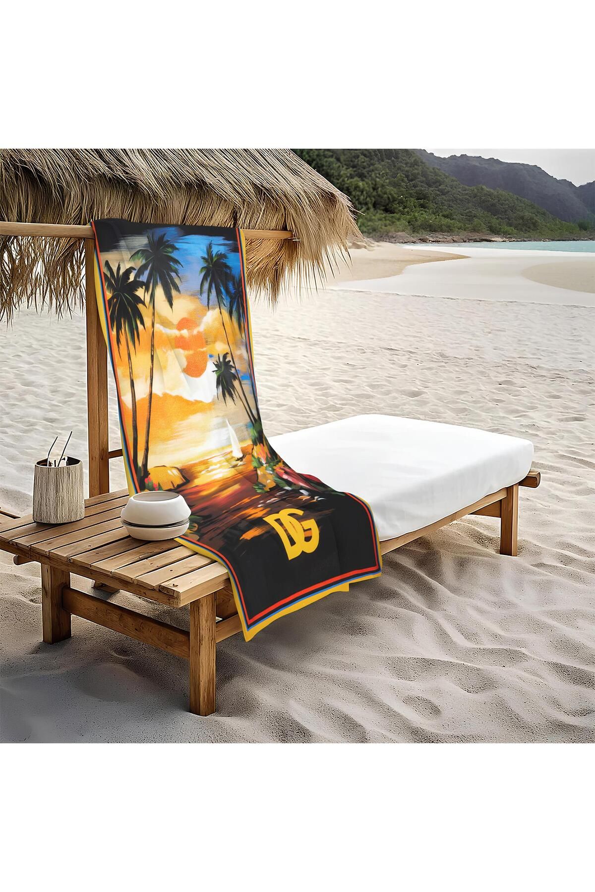 Doruklar Home Collection Dekoratif Modern Desenli Plaj Deniz Havlusu Peştamal 80x160 CM PİKA17