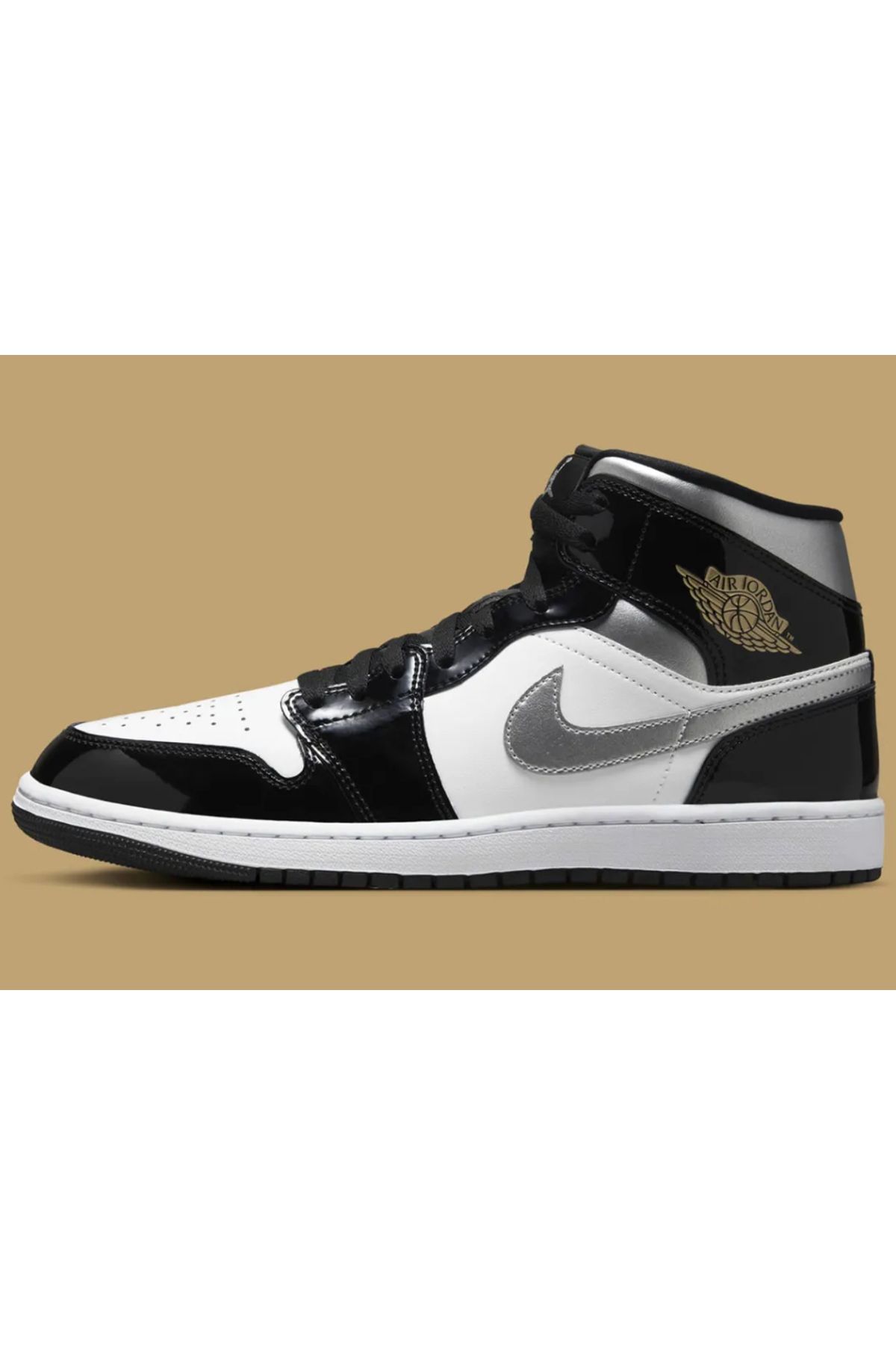 Nike Air Jordan 1 Mid SE ''Patent Leather Upper Details'' Erkek Spor Ayakkabı