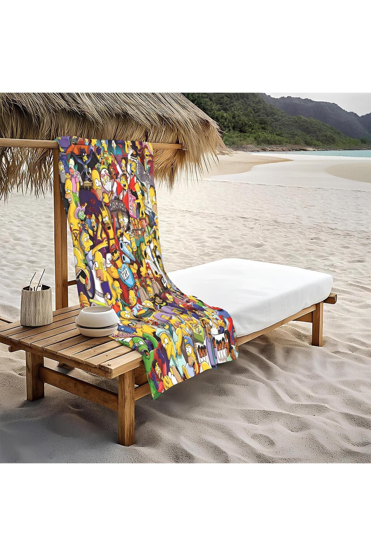 Doruklar Home Collection Dekoratif Modern Desenli Plaj Deniz Havlusu Peştamal 80x160 CM PİKA10