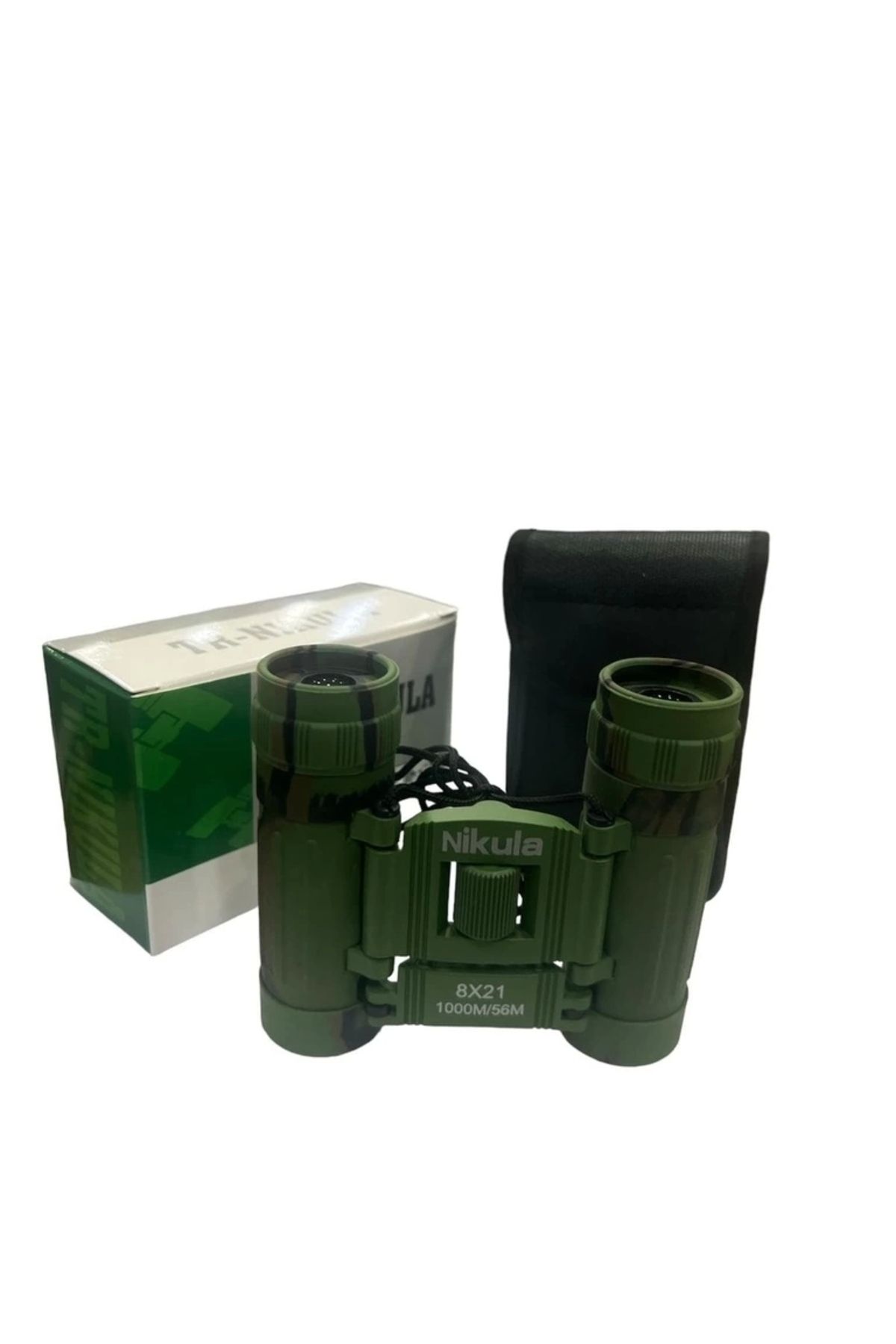 ShopNova 8x21 Dürbün Kamuflaj Av Dürbünü 56m/1000m Kauçuk Kaplama
