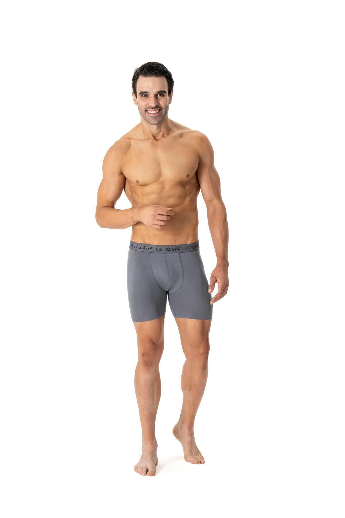 U.S. Polo Assn. U.S. Polo Assn. Erkek Siyah-Gri-Antrasit Kutulu 3 lü Boxer - Çoklu Renk - TLAYE80Q51W7C