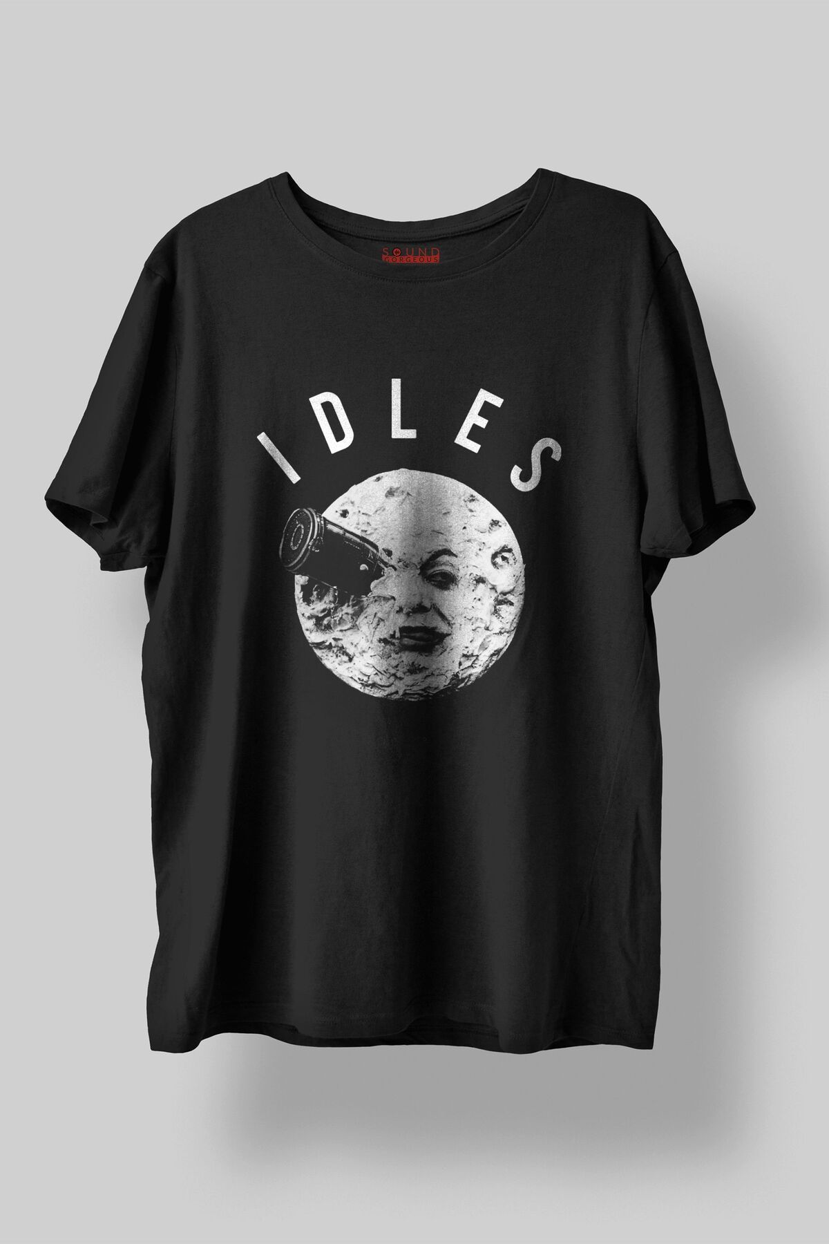 Sound Gorgeous Idles Müzik Tasarımlı Baskılı Regular Fit Unisex Siyah T-Shirt %100 Pamuk Rahat Kalıp Tişört No:0152