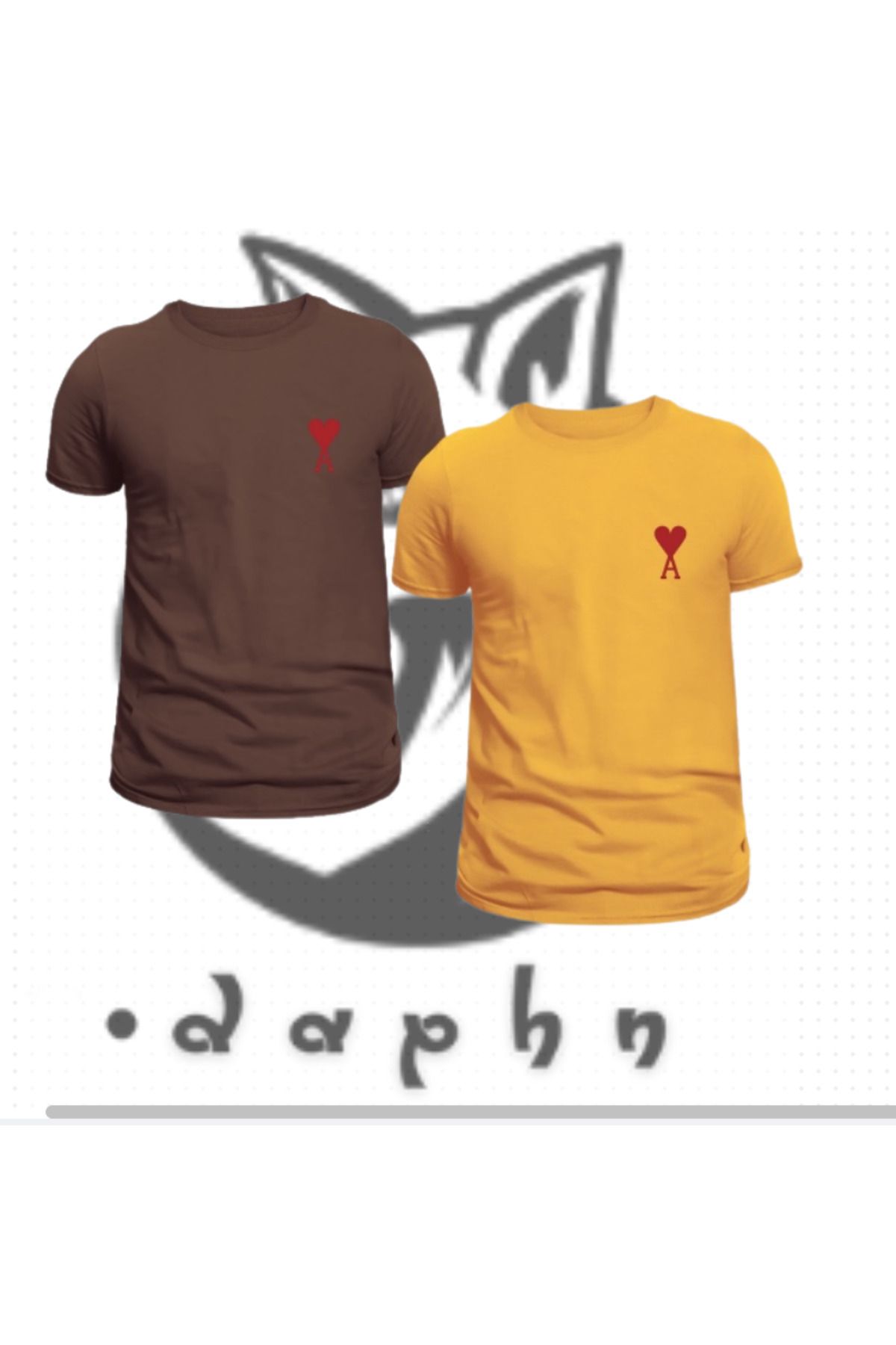 TEXTURA Yeni Sezon UNİSEX AMI PARİS BASKILI NEW Oversize T-Shirt İkili (2'li) Set