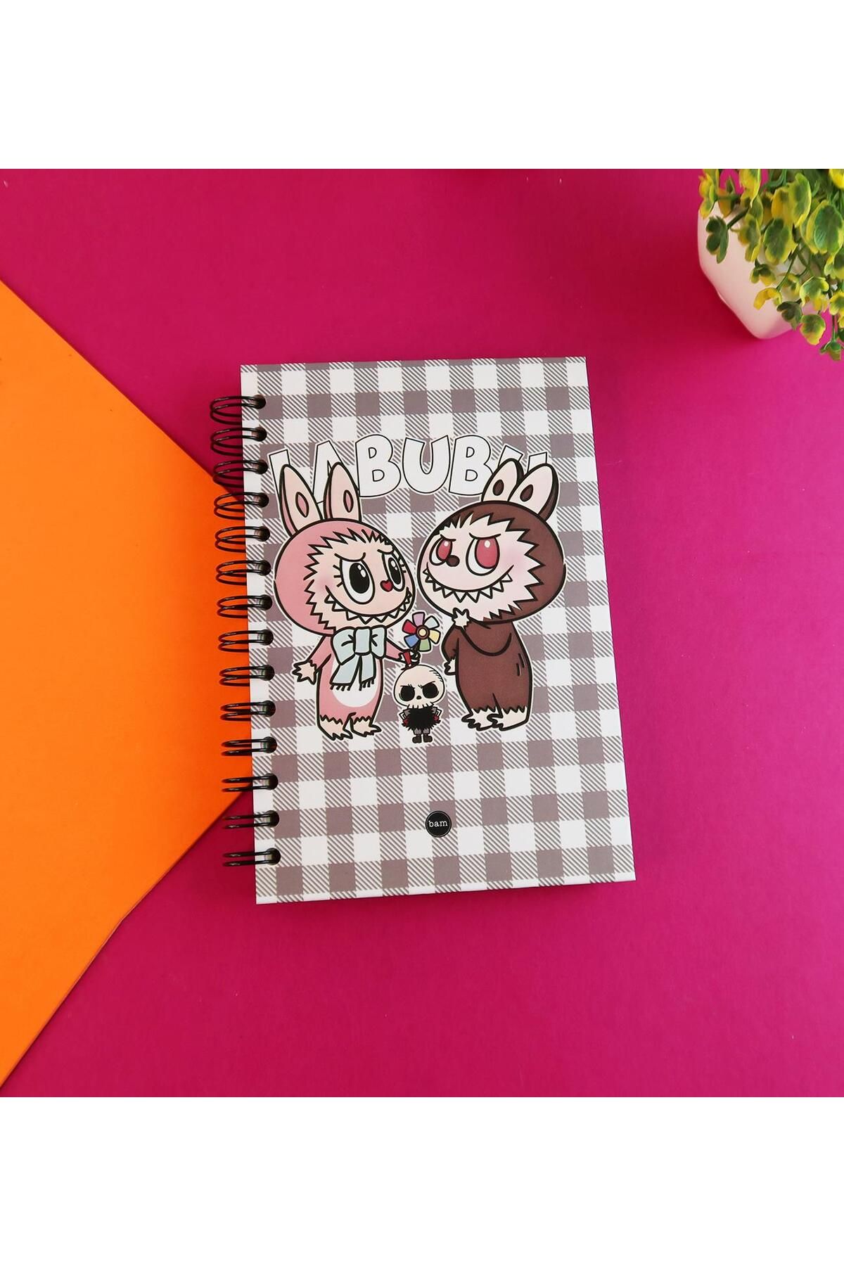 Gift Moda Özel Tasarım Spiralli 15*21 cm Dot Defter, Eskiz Defteri, Doodle Book - 2 SAYFA STICKER HEDİYELİ