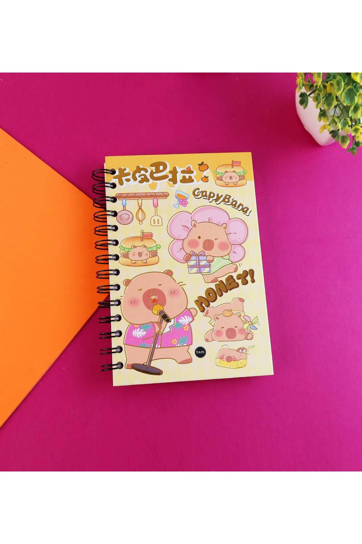 Gift Moda Özel Tasarım Spiralli 15*21 cm Dot Defter, Eskiz Defteri, Doodle Book - 2 SAYFA STICKER HEDİYELİ